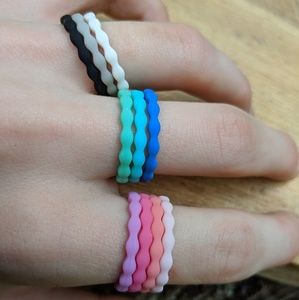 Ombre Layering Silicone Rings